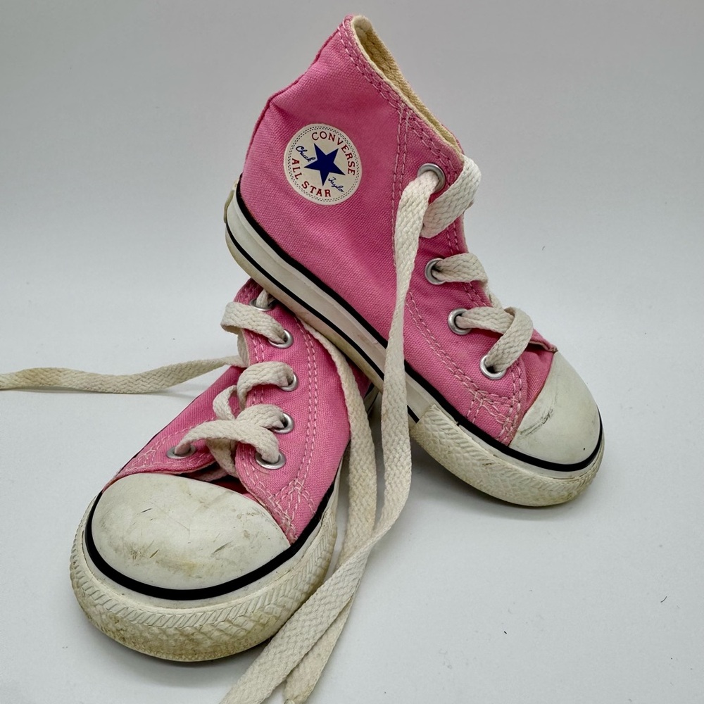 Converse All Star Kids Baby High-Top Sneakers Chucks Pink Sz 6